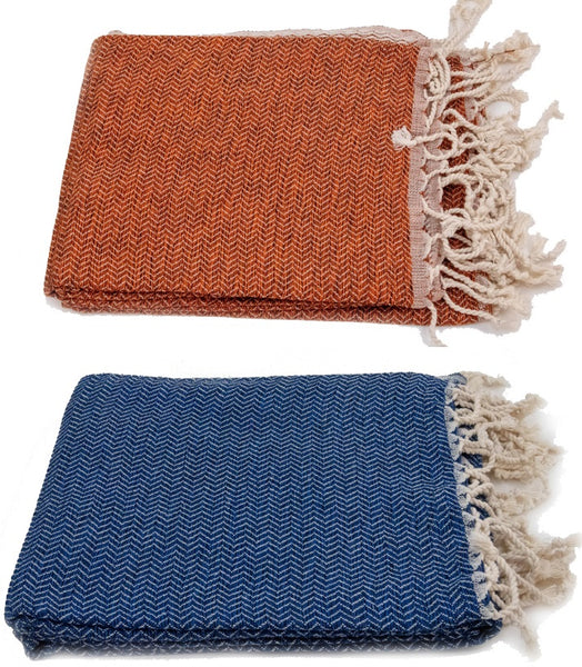 Turkish Peshtemel Towels - Bodrum Zirve (Vermillion)