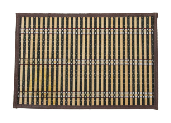 Black & White Woven Bamboo Display Mat | JadeSouk