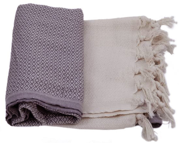 Turkish Peshtemel Towels - Izmir Diamonds (Lilac)