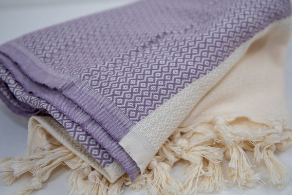 Turkish Peshtemel Towels - Izmir Diamonds | Lilac