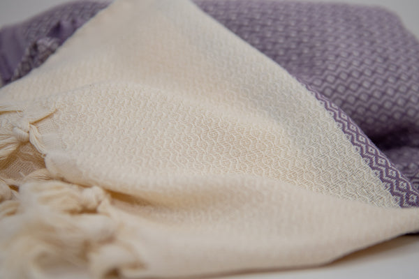 Turkish Peshtemel Towels - Izmir Diamonds | Lilac