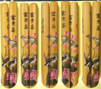 Noble Birds Bamboo Chopsticks (5 Pairs)